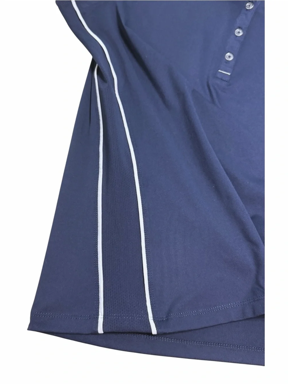 ALO Sport CoolFit Performance Polo Navy Blue White Short Sleeve Size XXL